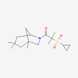 2-Cyclopropylsulfonyl-2-methyl-1-(1,3,3-trimethyl-6-azabicyclo[3.2.1]octan-6-yl)propan-1-one