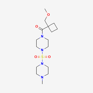 [1-(Methoxymethyl)cyclobutyl]-[4-(4-methylpiperazin-1-yl)sulfonylpiperazin-1-yl]methanone