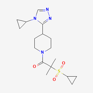 2-Cyclopropylsulfonyl-1-[4-(4-cyclopropyl-1,2,4-triazol-3-yl)piperidin-1-yl]-2-methylpropan-1-one