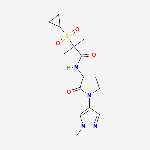 2-cyclopropylsulfonyl-2-methyl-N-[1-(1-methylpyrazol-4-yl)-2-oxopyrrolidin-3-yl]propanamide