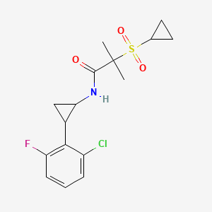 N-[2-(2-chloro-6-fluorophenyl)cyclopropyl]-2-cyclopropylsulfonyl-2-methylpropanamide