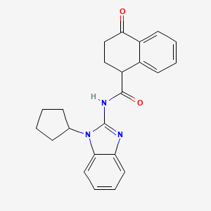 N-(1-cyclopentylbenzimidazol-2-yl)-4-oxo-2,3-dihydro-1H-naphthalene-1-carboxamide