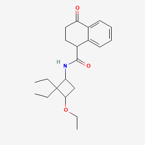 N-(3-ethoxy-2,2-diethylcyclobutyl)-4-oxo-2,3-dihydro-1H-naphthalene-1-carboxamide