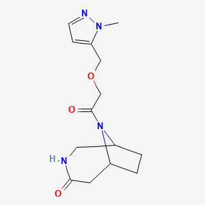 9-[2-[(2-Methylpyrazol-3-yl)methoxy]acetyl]-3,9-diazabicyclo[4.2.1]nonan-4-one