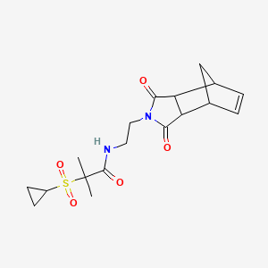 2-cyclopropylsulfonyl-N-[2-(3,5-dioxo-4-azatricyclo[5.2.1.02,6]dec-8-en-4-yl)ethyl]-2-methylpropanamide