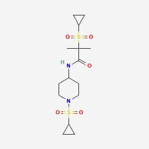 2-cyclopropylsulfonyl-N-(1-cyclopropylsulfonylpiperidin-4-yl)-2-methylpropanamide