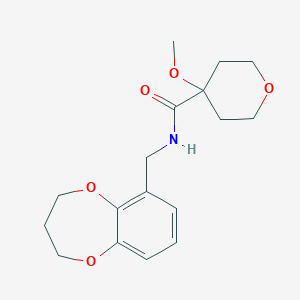 N-(3,4-dihydro-2H-1,5-benzodioxepin-6-ylmethyl)-4-methoxyoxane-4-carboxamide