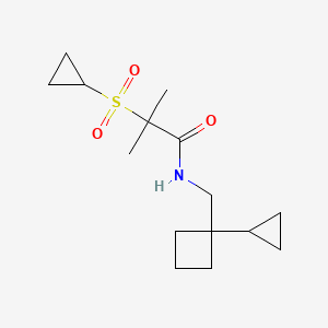 N-[(1-cyclopropylcyclobutyl)methyl]-2-cyclopropylsulfonyl-2-methylpropanamide