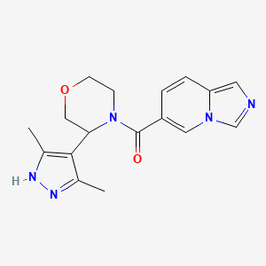 [3-(3,5-dimethyl-1H-pyrazol-4-yl)morpholin-4-yl]-imidazo[1,5-a]pyridin-6-ylmethanone