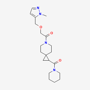 2-[(2-Methylpyrazol-3-yl)methoxy]-1-[2-(piperidine-1-carbonyl)-6-azaspiro[2.5]octan-6-yl]ethanone