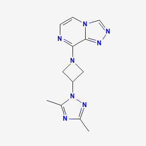 8-[3-(3,5-Dimethyl-1,2,4-triazol-1-yl)azetidin-1-yl]-[1,2,4]triazolo[4,3-a]pyrazine