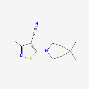 5-(6,6-Dimethyl-3-azabicyclo[3.1.0]hexan-3-yl)-3-methyl-1,2-thiazole-4-carbonitrile