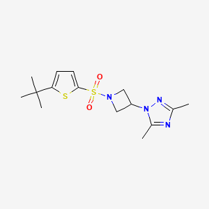 1-[1-(5-Tert-butylthiophen-2-yl)sulfonylazetidin-3-yl]-3,5-dimethyl-1,2,4-triazole