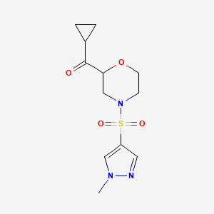 Cyclopropyl-[4-(1-methylpyrazol-4-yl)sulfonylmorpholin-2-yl]methanone