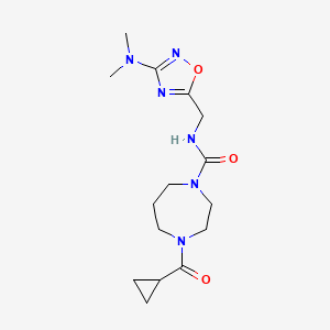 4-(cyclopropanecarbonyl)-N-[[3-(dimethylamino)-1,2,4-oxadiazol-5-yl]methyl]-1,4-diazepane-1-carboxamide