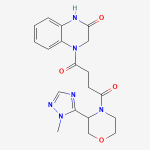 1-[3-(2-Methyl-1,2,4-triazol-3-yl)morpholin-4-yl]-4-(3-oxo-2,4-dihydroquinoxalin-1-yl)butane-1,4-dione