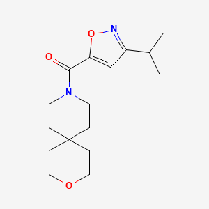 3-Oxa-9-azaspiro[5.5]undecan-9-yl-(3-propan-2-yl-1,2-oxazol-5-yl)methanone