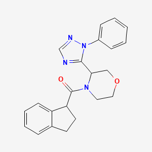 2,3-dihydro-1H-inden-1-yl-[3-(2-phenyl-1,2,4-triazol-3-yl)morpholin-4-yl]methanone