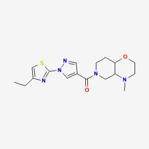 [1-(4-ethyl-1,3-thiazol-2-yl)pyrazol-4-yl]-(4-methyl-3,4a,5,7,8,8a-hexahydro-2H-pyrido[4,3-b][1,4]oxazin-6-yl)methanone