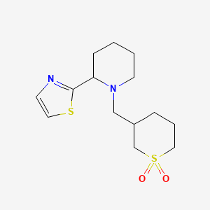 3-[[2-(1,3-Thiazol-2-yl)piperidin-1-yl]methyl]thiane 1,1-dioxide