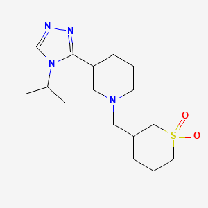 3-[[3-(4-Propan-2-yl-1,2,4-triazol-3-yl)piperidin-1-yl]methyl]thiane 1,1-dioxide