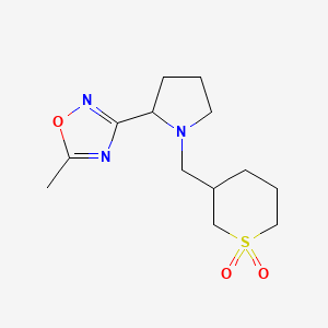 3-[[2-(5-Methyl-1,2,4-oxadiazol-3-yl)pyrrolidin-1-yl]methyl]thiane 1,1-dioxide