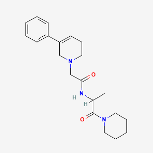 N-(1-oxo-1-piperidin-1-ylpropan-2-yl)-2-(5-phenyl-3,6-dihydro-2H-pyridin-1-yl)acetamide