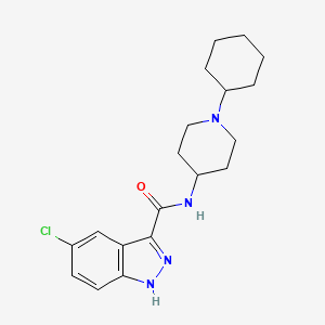 5-chloro-N-(1-cyclohexylpiperidin-4-yl)-1H-indazole-3-carboxamide