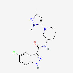 5-chloro-N-[1-(2,5-dimethylpyrazol-3-yl)piperidin-3-yl]-1H-indazole-3-carboxamide