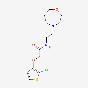 2-(2-chlorothiophen-3-yl)oxy-N-[2-(1,4-oxazepan-4-yl)ethyl]acetamide