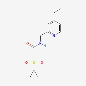 2-cyclopropylsulfonyl-N-[(4-ethylpyridin-2-yl)methyl]-2-methylpropanamide