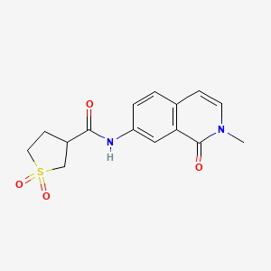 N-(2-methyl-1-oxoisoquinolin-7-yl)-1,1-dioxothiolane-3-carboxamide