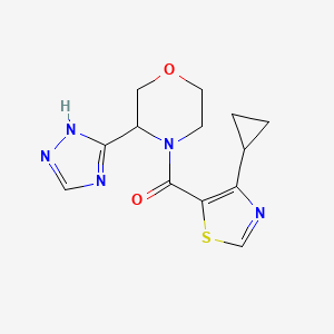 (4-cyclopropyl-1,3-thiazol-5-yl)-[3-(1H-1,2,4-triazol-5-yl)morpholin-4-yl]methanone