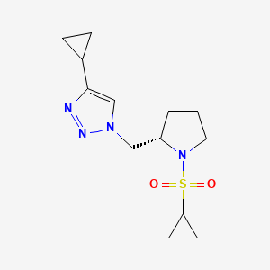 4-cyclopropyl-1-[[(2S)-1-cyclopropylsulfonylpyrrolidin-2-yl]methyl]triazole