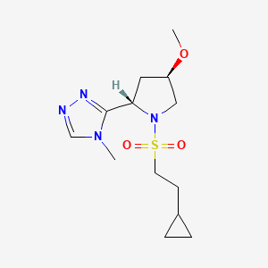 3-[(2S,4R)-1-(2-cyclopropylethylsulfonyl)-4-methoxypyrrolidin-2-yl]-4-methyl-1,2,4-triazole