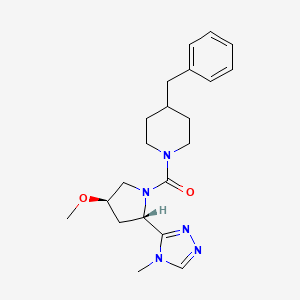 (4-benzylpiperidin-1-yl)-[(2S,4R)-4-methoxy-2-(4-methyl-1,2,4-triazol-3-yl)pyrrolidin-1-yl]methanone