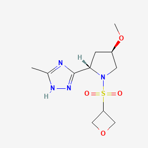 3-[(2S,4R)-4-methoxy-1-(oxetan-3-ylsulfonyl)pyrrolidin-2-yl]-5-methyl-1H-1,2,4-triazole