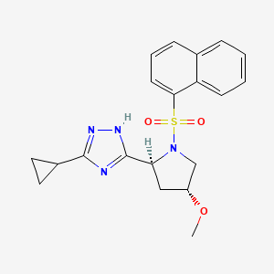 3-cyclopropyl-5-[(2S,4R)-4-methoxy-1-naphthalen-1-ylsulfonylpyrrolidin-2-yl]-1H-1,2,4-triazole