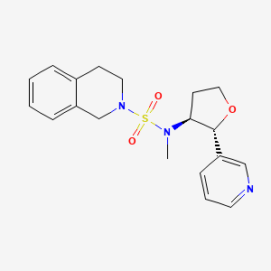 N-methyl-N-[(2R,3S)-2-pyridin-3-yloxolan-3-yl]-3,4-dihydro-1H-isoquinoline-2-sulfonamide