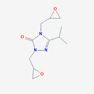 B067845 2,4-Dihydro-2,4-bis(oxiranylmethyl)-5-(1-methylethyl)-3H-1,2,4-triazol-3-one CAS No. 160455-70-9