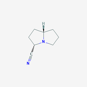 B067847 1H-Pyrrolizine-3-carbonitrile,hexahydro-,(3S-trans)-(9CI) CAS No. 194141-78-1