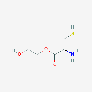 molecular formula C5H11NO3S B067866 2-hydroxyethyl (2R)-2-amino-3-sulfanylpropanoate CAS No. 181112-88-9