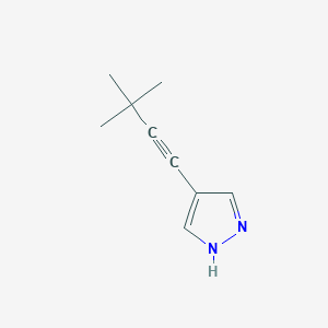 1H-Pyrazole, 4-(3,3-dimethyl-1-butynyl)-(9CI)