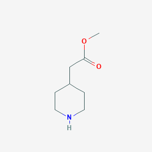 molecular formula C8H15NO2 B067877 Methyl 4-piperidineacetate CAS No. 168986-49-0