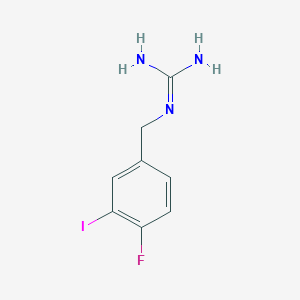 molecular formula C8H9FIN3 B067888 1-(4-Fluoro-3-iodobenzyl)guanidine CAS No. 159719-55-8