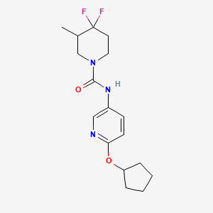 N-(6-cyclopentyloxypyridin-3-yl)-4,4-difluoro-3-methylpiperidine-1-carboxamide