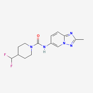 4-(difluoromethyl)-N-(2-methyl-[1,2,4]triazolo[1,5-a]pyridin-6-yl)piperidine-1-carboxamide