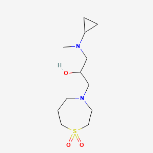 1-[Cyclopropyl(methyl)amino]-3-(1,1-dioxo-1,4-thiazepan-4-yl)propan-2-ol