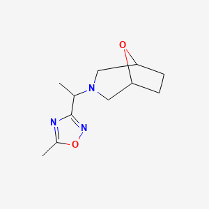 3-[1-(5-Methyl-1,2,4-oxadiazol-3-yl)ethyl]-8-oxa-3-azabicyclo[3.2.1]octane