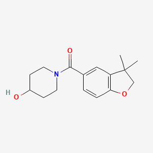 (3,3-dimethyl-2H-1-benzofuran-5-yl)-(4-hydroxypiperidin-1-yl)methanone